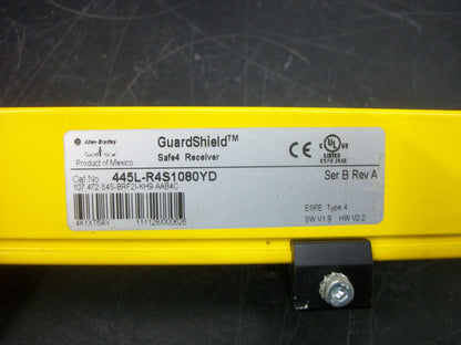 ALLEN-BRADLEY GUARDSHIELD SAFE4 LIGHT CURTAIN RECEIVER 445L-R4S1080YD