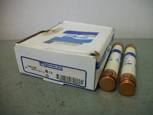 FERRAZ-SHAWMUT BOX OF 2 TRI-ONIC FUSES TRS15R 15AMP 600VOLT NIB