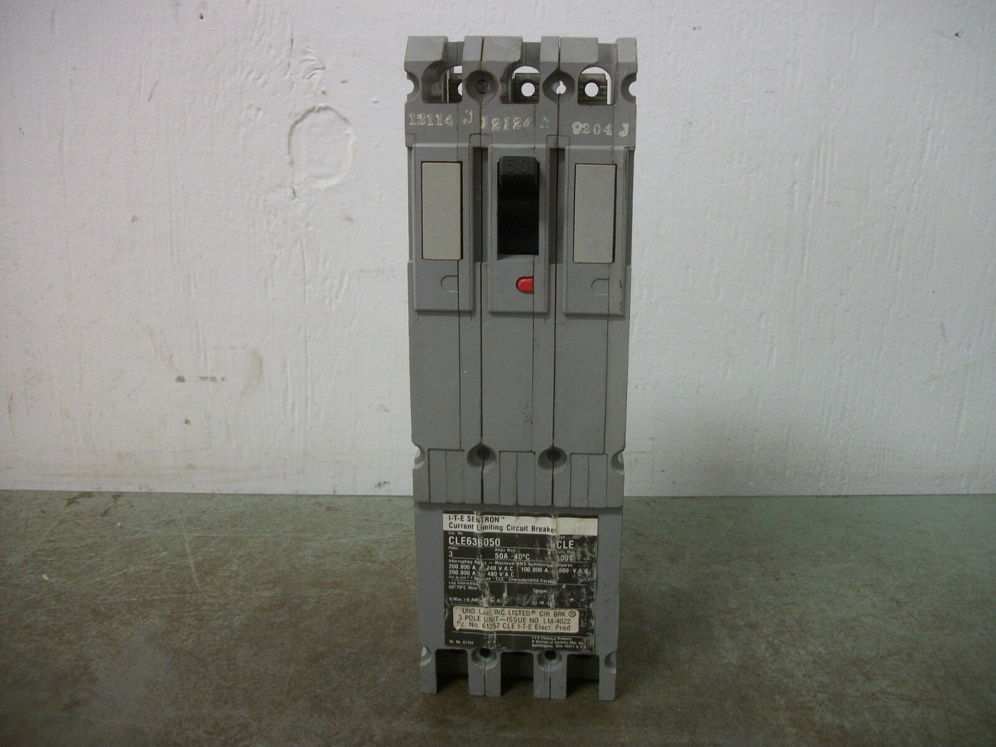 SIEMENS ITE SENTRON CLE CIRCUIT BREAKER CLE63B050 50AMP 600VOLT 3POLE