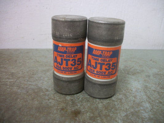GOULD SHAWMUT LOT OF 2 AMP-TRAP 2000 FUSES AJT35 35AMP 600VOLT