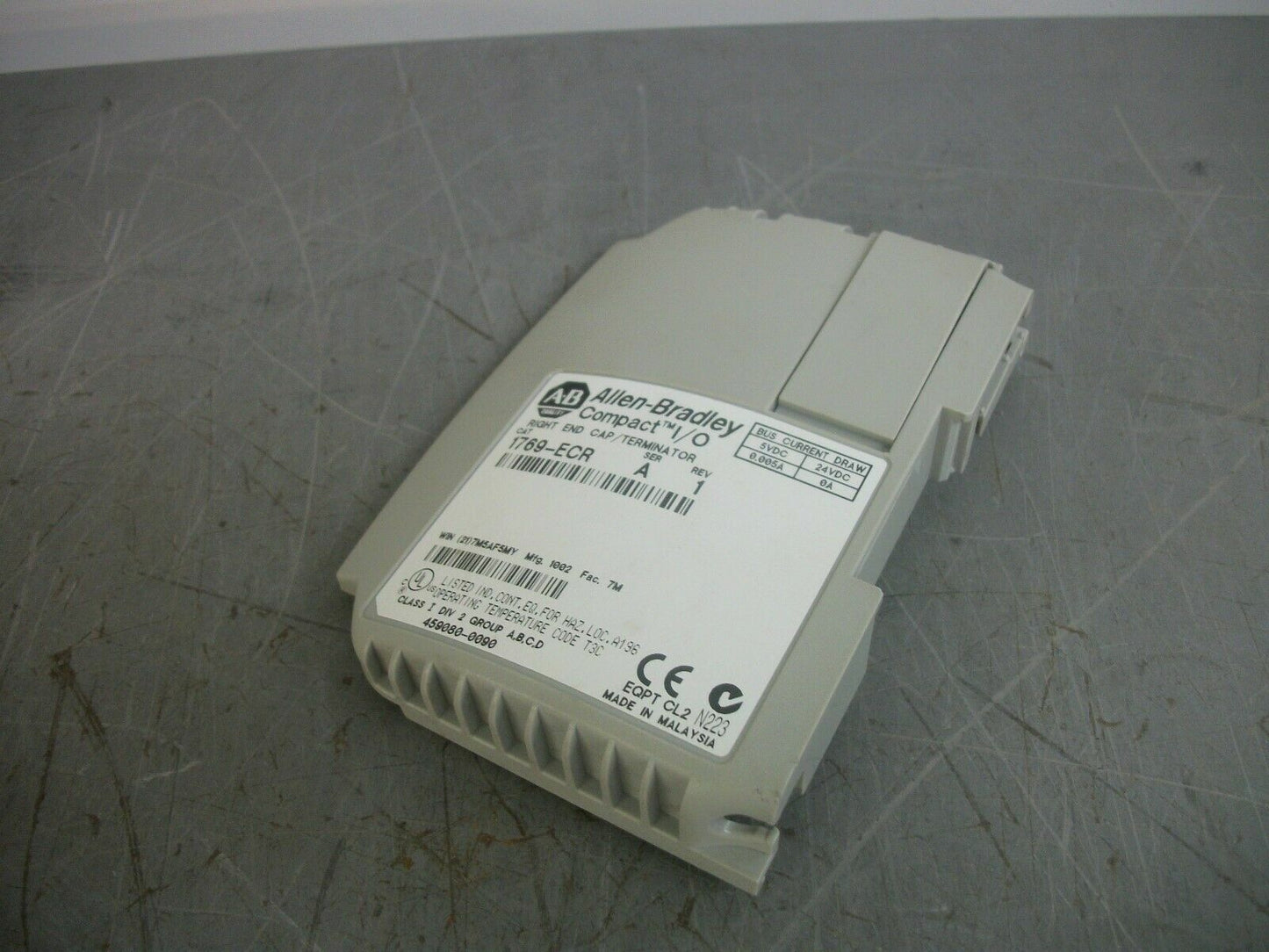ALLEN-BRADLEY COMPACT I/O RIGHT END CAP/TERMINATOR 1769-ECR