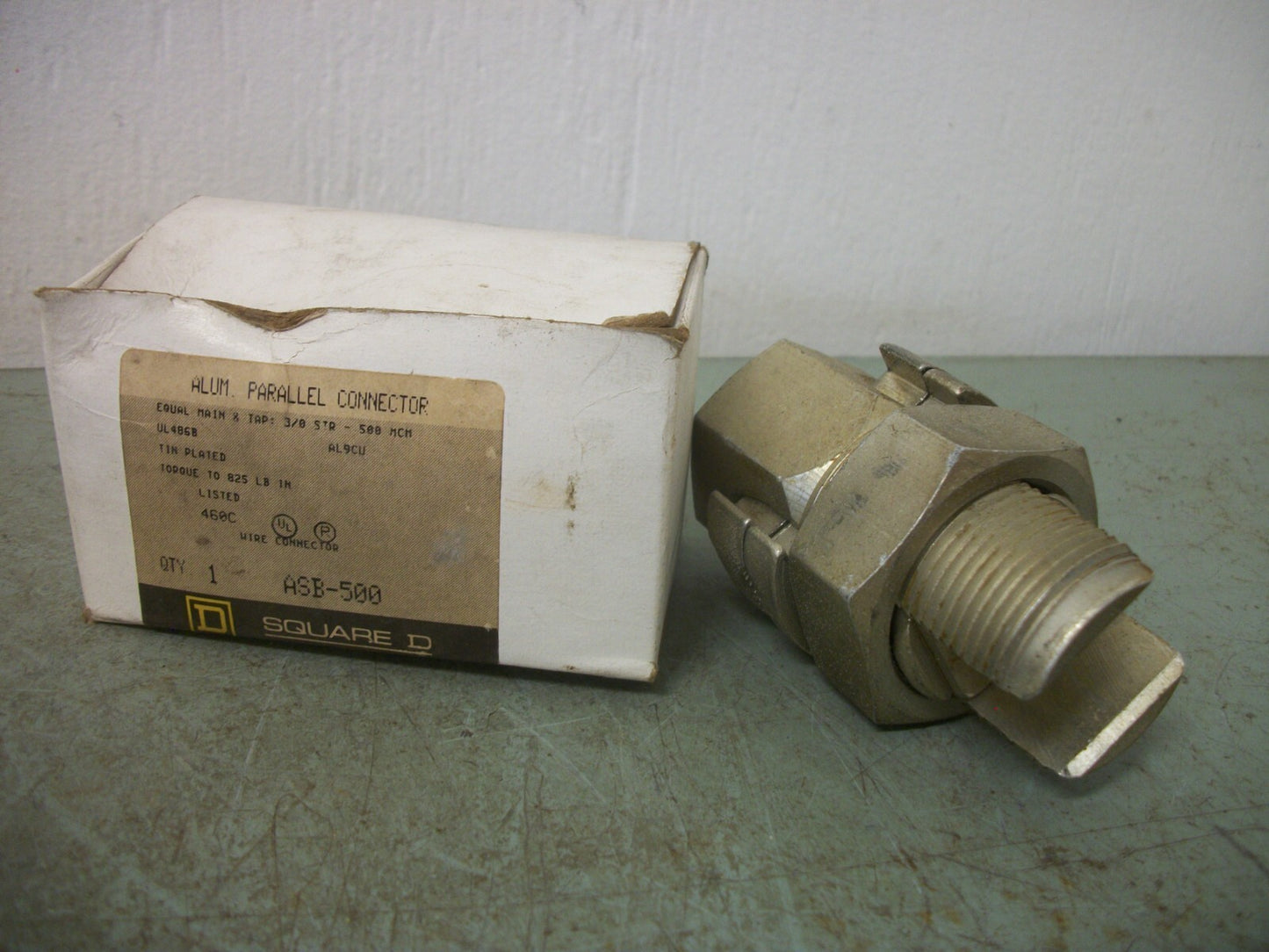 SQUARE D 3/0 STR - 500MCM ALUMINUM PARALLEL CONNECTOR ASB-500 NIB