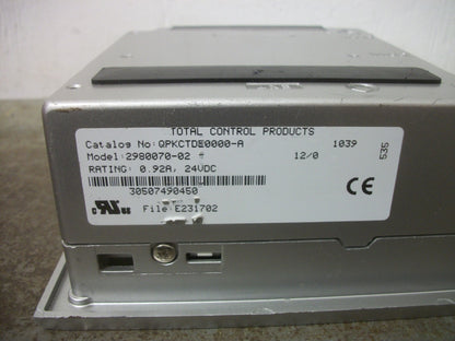 TOTAL CONTROL 2980070-02 OPERATOR INTERFACE PANEL QPKCTDE0000-A