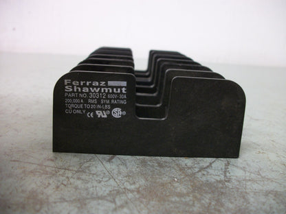 FERRAZ-SHAWMUT LOT OF 3 FUSEBLOCKS 30312 30AMP 600VOLT 2POLE