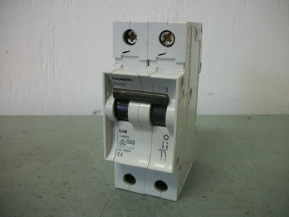 SIEMENS MOTOR CIRCUIT BREAKER 5SX22D40 40AMP 400VOLT 2POLE