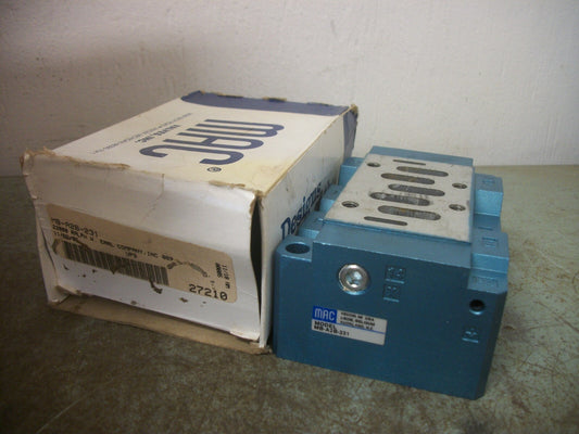 MAC VALVE 1/2" NPT MANIFOLD BASE MB-A2B-231 NIB