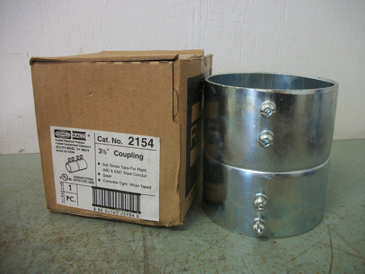 HUBBELL 3-1/2" STEEL EMT/RIGID/IMC COUPLING 2154 NIB