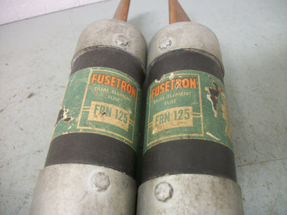 BUSSMANN LOT OF 2 FUSETRON FUSES FRN125 125AMP 250VOLT