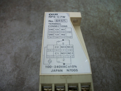 SUNX DOUBLE SENSOR CONTROLLER NPS-C7W 100-240VOLT