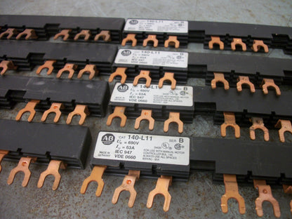 ALLEN-BRADLEY LOT OF 8 COMMONING TERMINAL LINK BARS 140-L11 65AMP 600VOLT