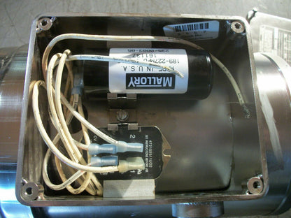 RELIANCE SUPER-CLEAN 1/3HP 1PH SS AC MOTOR FC56 TEFC E79C6183M 115VOLT 1140RPM