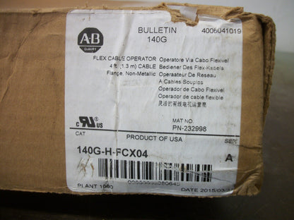 ALLEN-BRADLEY 4FT FLEX CABLE OPERATOR 140G-H-FCX04 NIB