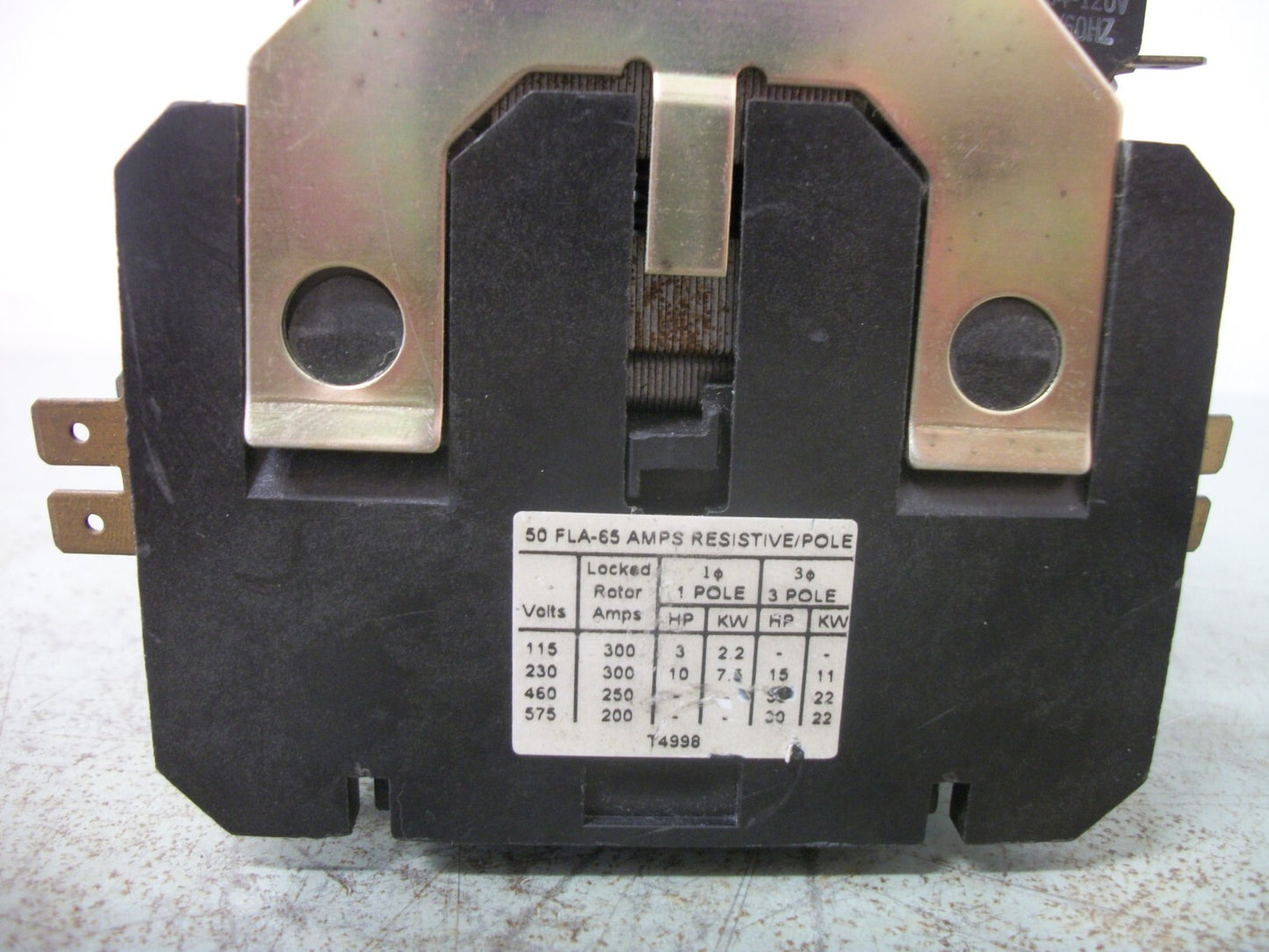 CUTLER-HAMMER DEF PURPOSE CONTACTOR C25FNF350 50AMP 120VCOIL 3PH 600V 30HP NOB