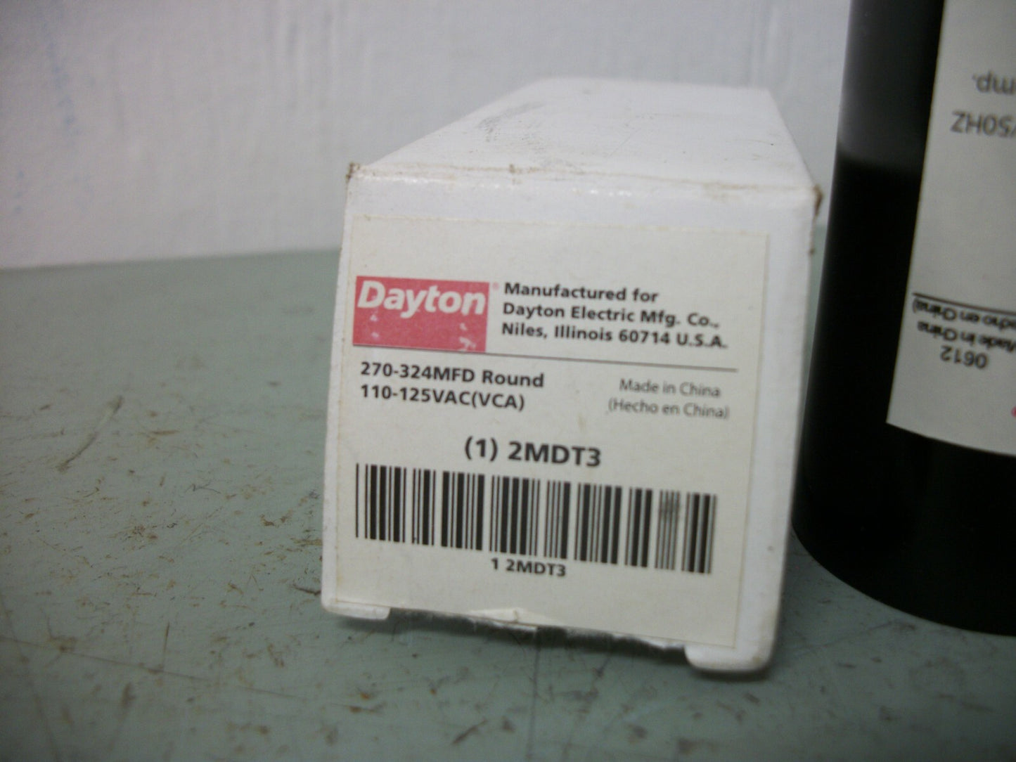 DAYTON MOTOR START CAPACITOR 2MDT3 270-324MFD ROUND 110-125VAC NIB
