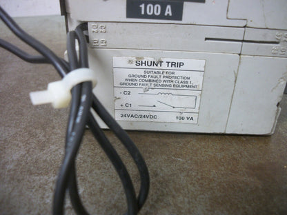 ABB SACE S3 S3N CIRCUIT BREAKER 100AMP 600VOLT 3POLE SHUNT AUX