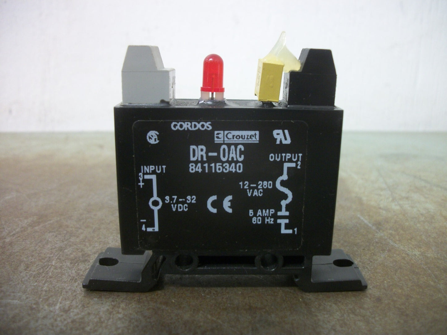 GORDOS CROUZET SOLID STATE RELAY DR-0AC IN 3.7-32VDC OUT 12-280VAC 5AMP NOB