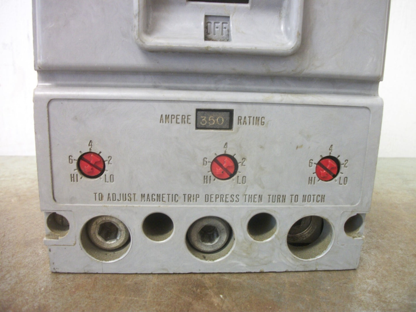 WESTINGHOUSE HLB CIRCUIT BREAKER HLB3400F 400AMP 600VOLT 3POLE W/350A TRIP