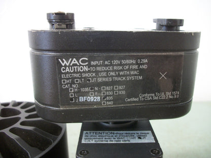 WAC JT SERIES ELECTRONIC LOW VOLTAGE LIGHT J-BF0928 120VAC 0.29AMP NOB