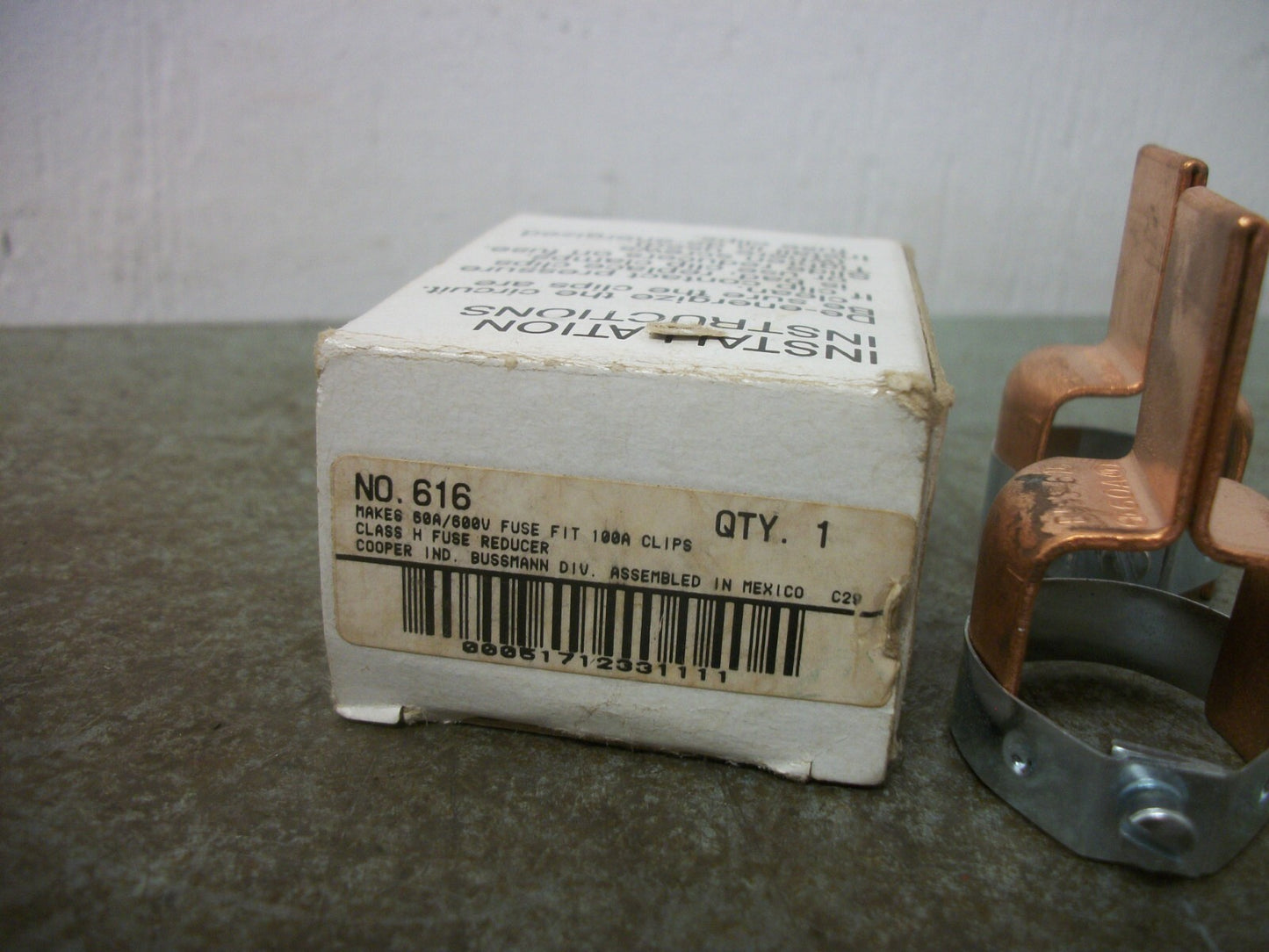 BUSSMANN CLASS H FUSE REDUCER 616 60AMP TO 100AMP 600VOLT NIB
