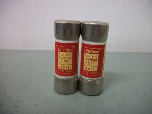 LITTELFUSE LOT OF 2 CURRENT LIMITING FUSES JLS15 15AMP 600VOLT