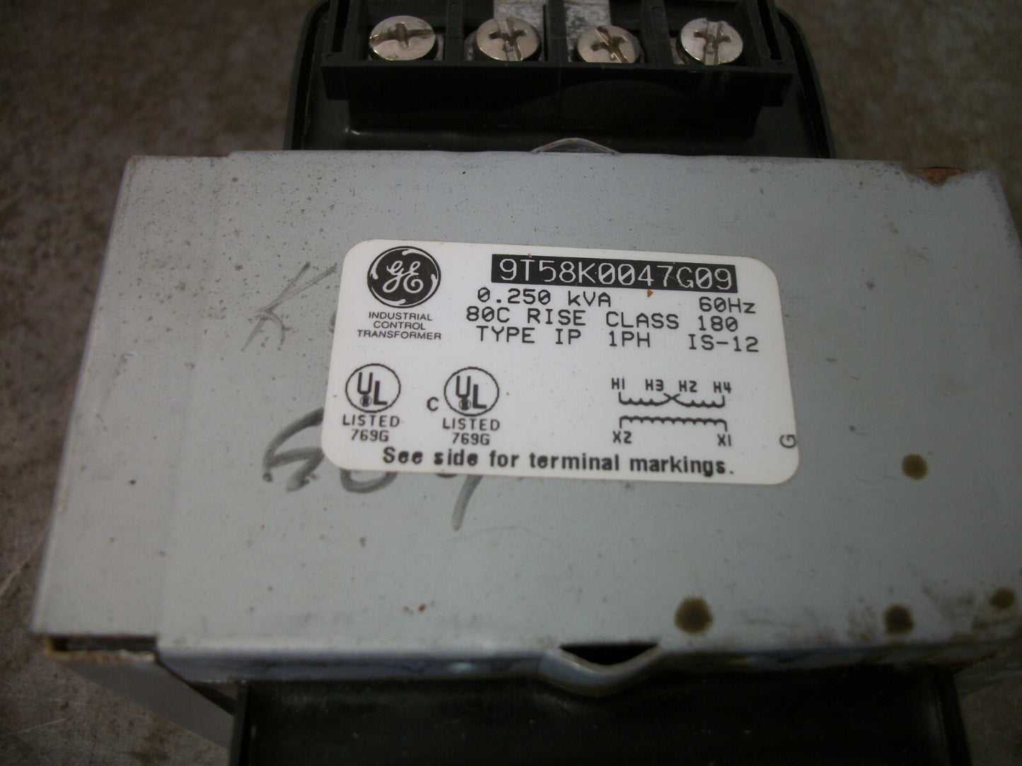GE .250KVA 1PH TRANSFORMER 9T58K0047G09 HV 220X480 LV 110/120