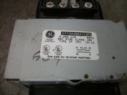 GE .250KVA 1PH TRANSFORMER 9T58K0047G09 HV 220X480 LV 110/120