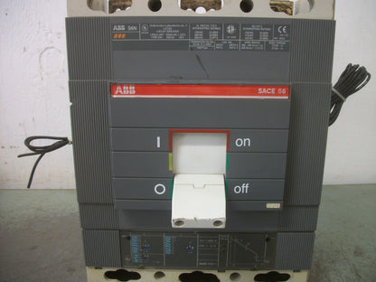 ABB SACE S6 S6N CIRCUIT BREAKER AA00494504 600AMP 600VOLT 3POLE W/SHUNT&AUX