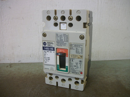 ALLEN-BRADLEY 140U-H6 CIRCUIT BREAKER 140U-H6C3-C60 60AMP 600VOLT 3POLE