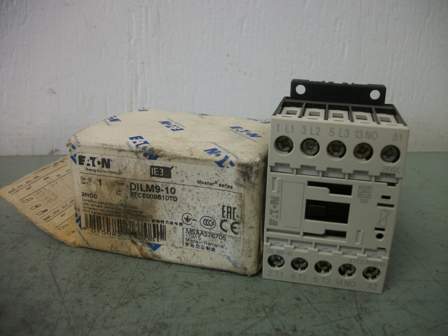 CUTLER-HAMMER DILM9-10 CONTACTOR XTCE009B110TD 22AMP 24VCOIL 3PH 600V 7.5HP NIB