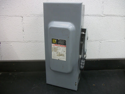 SQUARE D DISCONNECT TYPE 1 H363N 100AMP 600VOLT 3POLE FUSIBLE