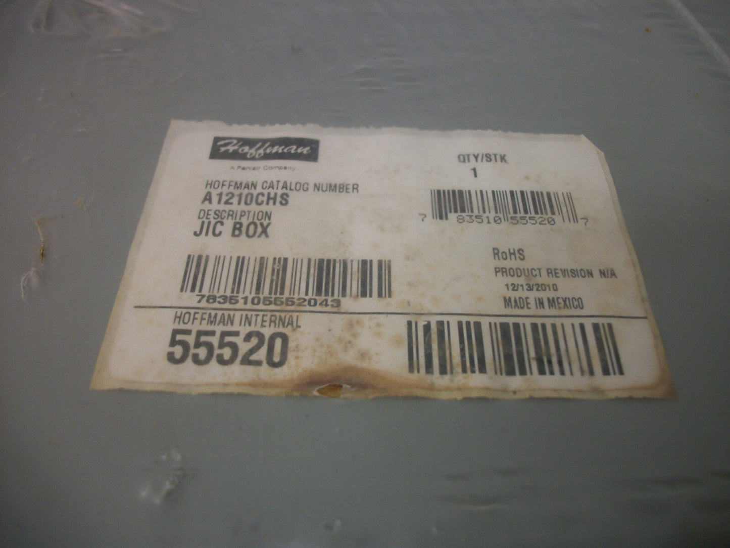 HOFFMAN 12 X 10 X 5 ENCLOSURE TYPE 12,13 A1210CHS NEW
