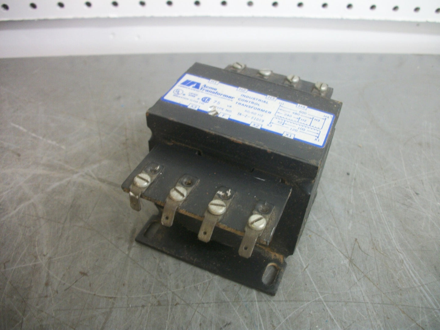 ACME 75VA 1PH TRANSFORMER TA-2-81009 HV 240X600 LV 100/120