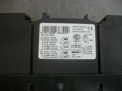 SIEMENS CONTACTOR 3RT1446-1BB40 110AMP 24VCOIL 600V NIB