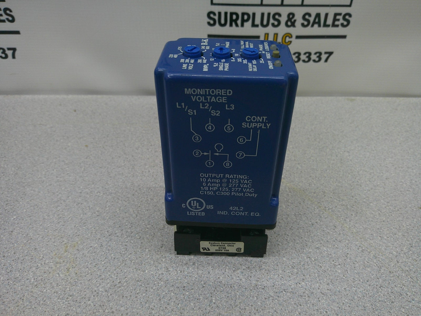 R-K ELECTRONICS 1PH OR 3PH VOLTAGE RELAY MVPL-24A-A1C 24VCOIL 200-600VAC SENSING