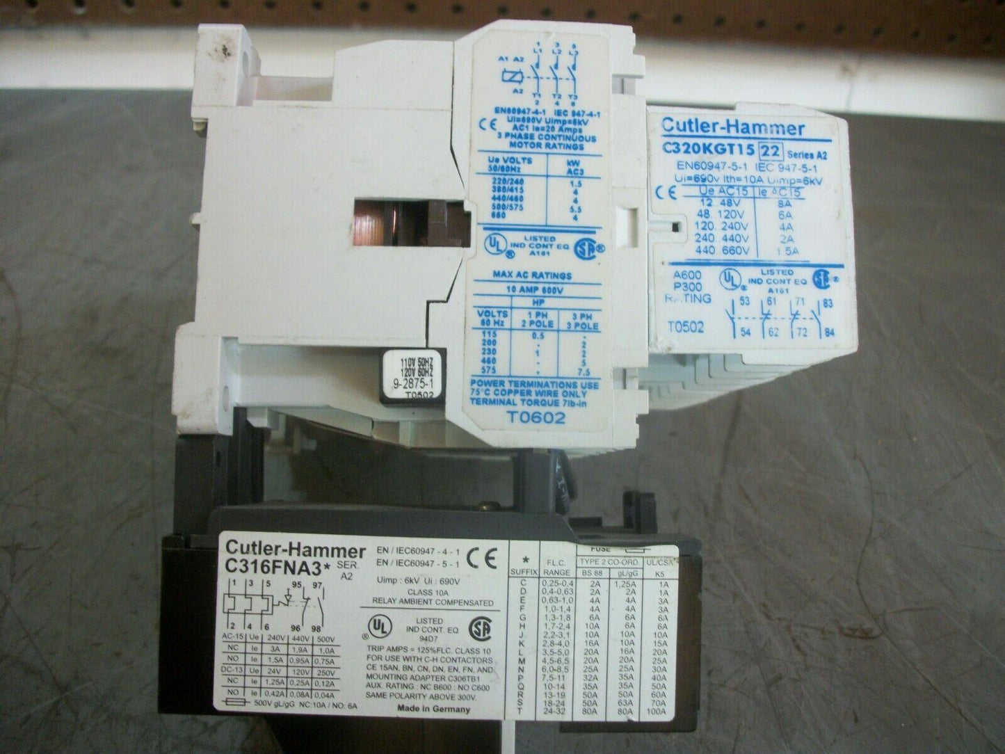 CUTLER-HAMMER REV MOTOR STARTER CE15BN3 120VCOIL 3PH 600V 7.5HP