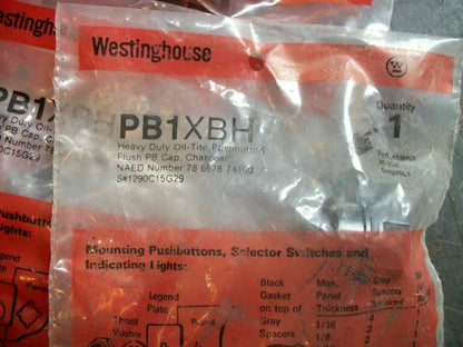 LOT OF 16 WESTINGHOUSE CHARCOAL FLUSH PUSHBUTTON CAPS PB1XBH *NEW*