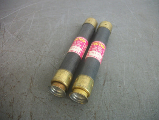 BUSSMANN LOT OF 2 FUSETRON FUSES FRS-R-5-6/10 5-6/10AMP 600VOLT NOB