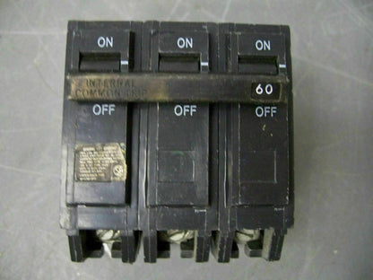 GE THQB CIRCUIT BREAKER THQB32060 60AMP 240VOLT 3POLE OLD