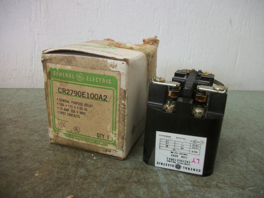 GE DPDT GENERAL PURPOSE RELAY CR2790E100A2 115VCOIL 10AMP 300VOLT NIB