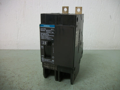 SIEMENS BQD CIRCUIT BREAKER BQD215 15AMP 480VOLT 2POLE NOB