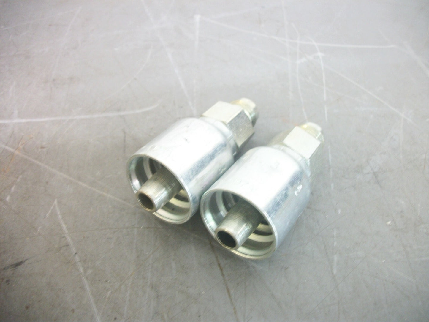 PARKER LOT OF 2 HYDRAULIC HOSE FITTINGS 10343-6-6 NOB