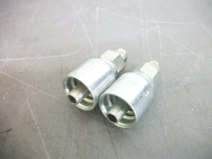 PARKER LOT OF 2 HYDRAULIC HOSE FITTINGS 10343-6-6 NOB