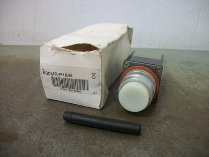 ALLEN-BRADLEY WHITE SMALL ROUND PILOT LIGHT 800MR-P16W 120VOLT NIB