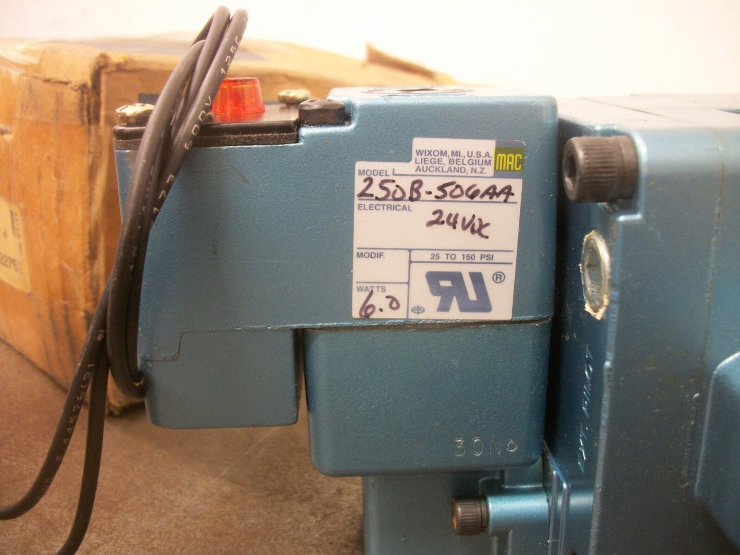 MAC SOLENOID VALVE 57D-12-506AA 24VCOIL 6WATT NIB