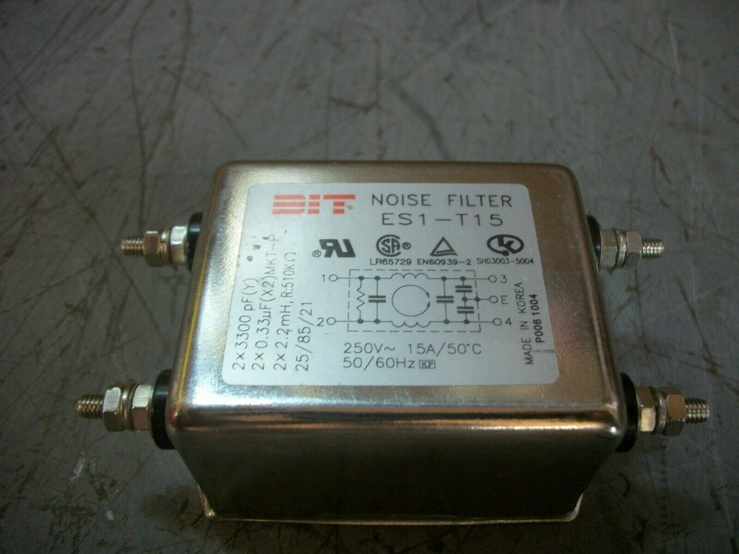 BIT NOISE FILTER ES1-T15 15AMP 250VOLT