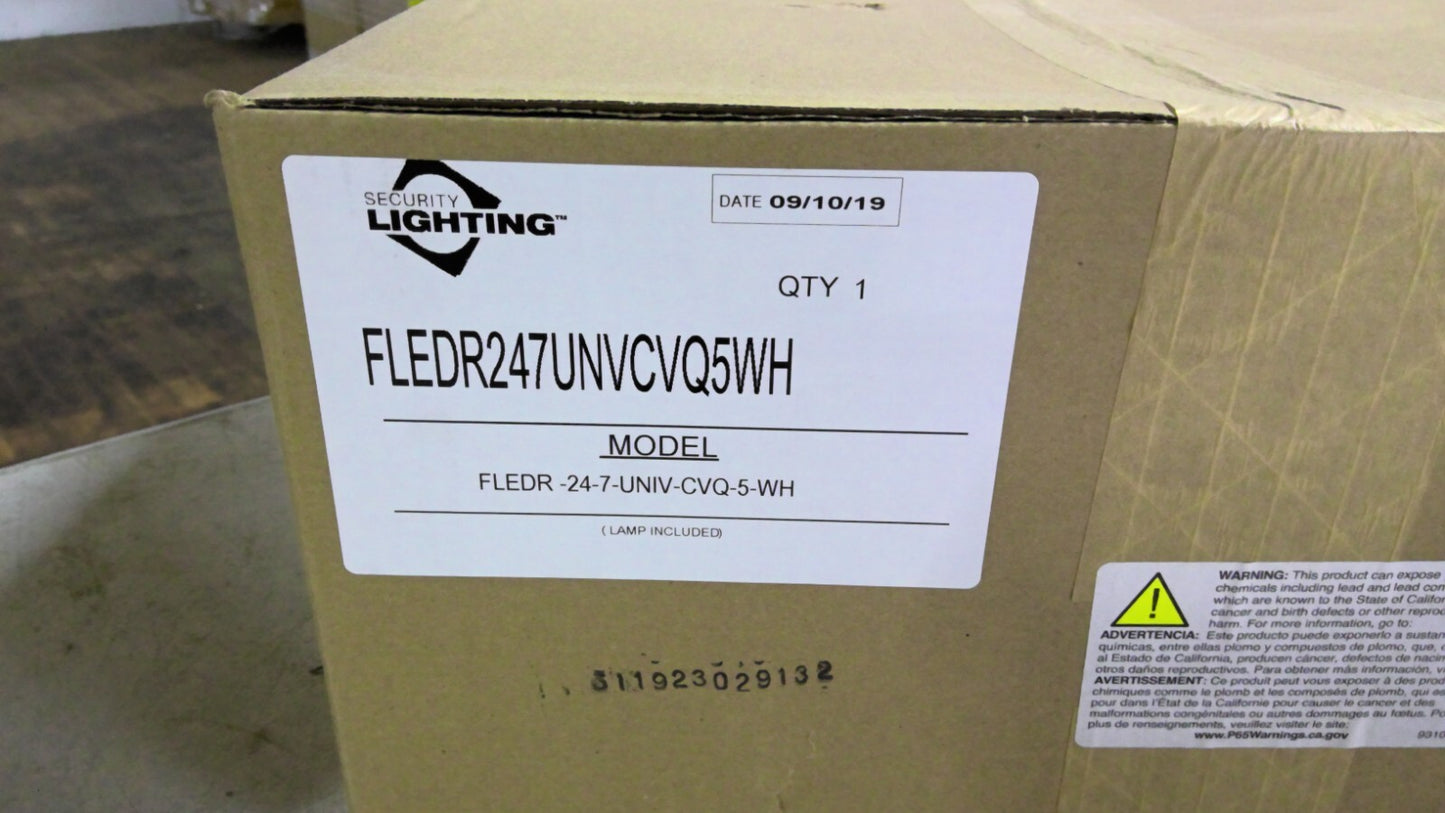 SECURITY LIGHTING FUEL LED WHITE RECESSED CANOPY LIGHT FLEDR247UNVCVQ5WH NIB