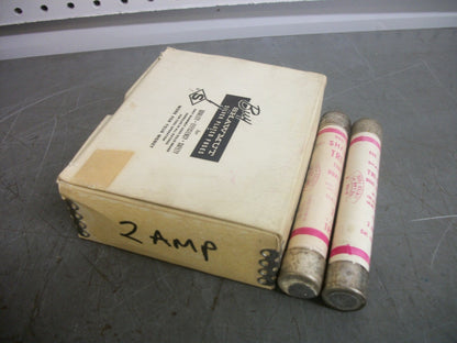 GOULD SHAWMUT BOX OF 2 TRI-ONIC FUSES TRS2 2AMP 600VOLT NIB