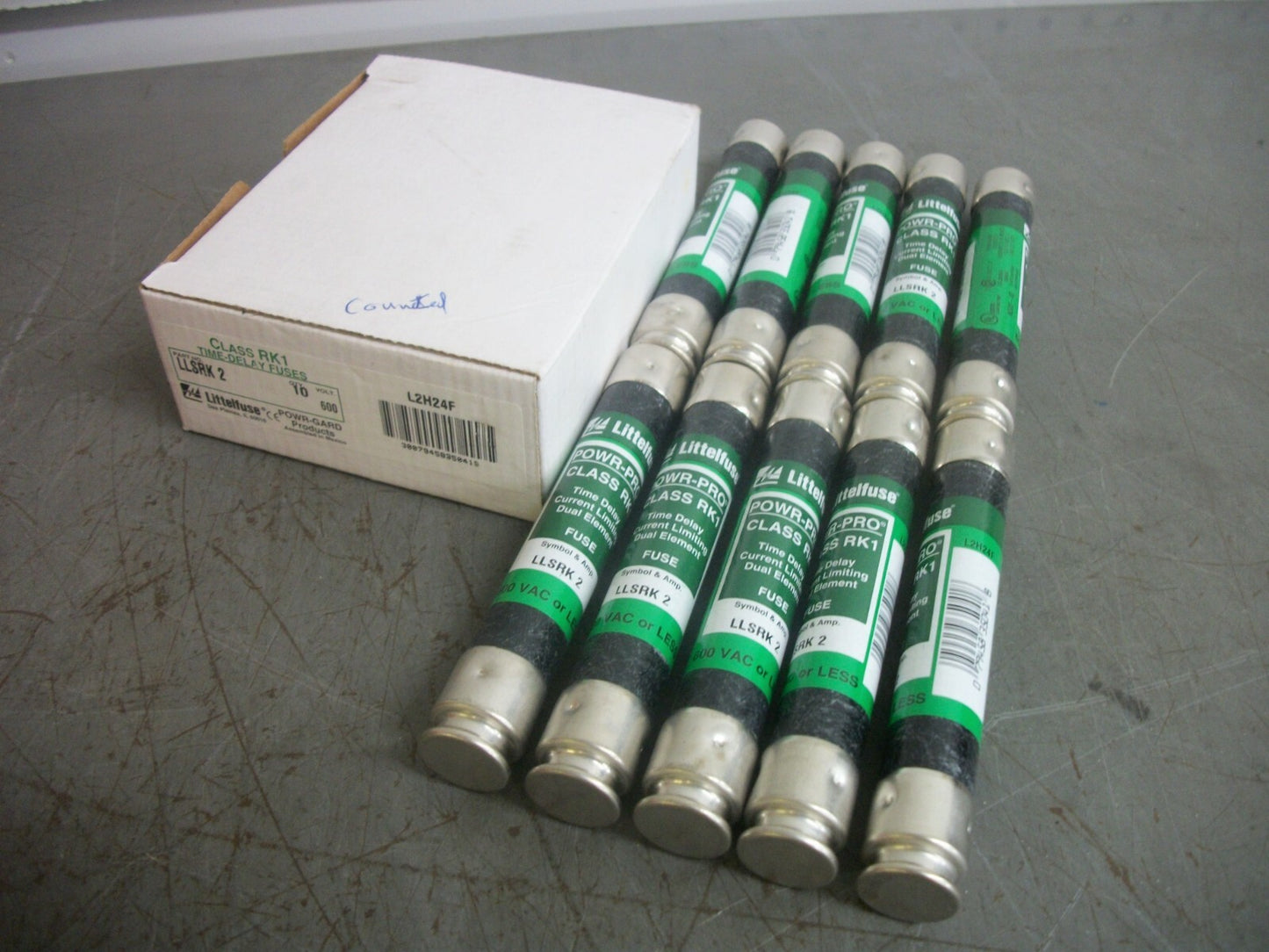 LITTELFUSE BOX OF 10 POWR-GARD FUSES LLSRK2 2AMP 600VOLT NIB