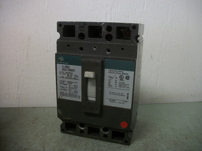 GE THED CIRCUIT BREAKER THED136100 100AMP 600VOLT 3POLE GREEN
