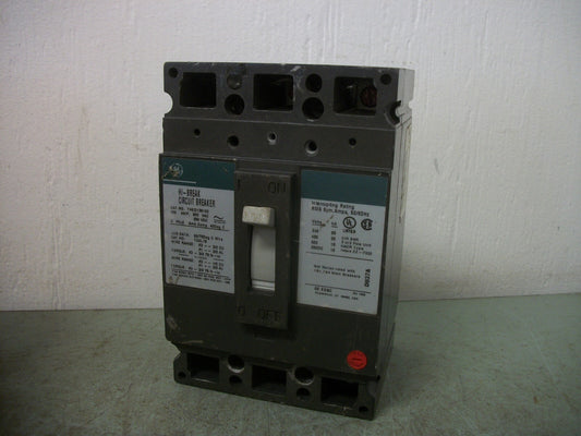 GE THED CIRCUIT BREAKER THED136100 100AMP 600VOLT 3POLE GREEN